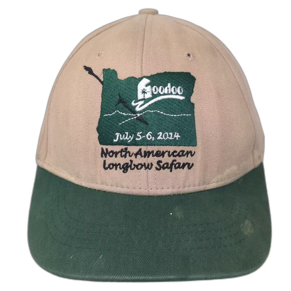 Mountain Lakes Baseball Cap Beige Green OS North American Longbow Safari Hat